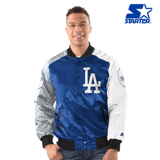 Los Angeles Dodgers Starter Tricolor Remix Raglan Full-Snap Jacket
