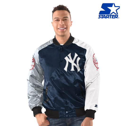 New York Yankees Starter Tricolor Remix Raglan Full-Snap Jacket