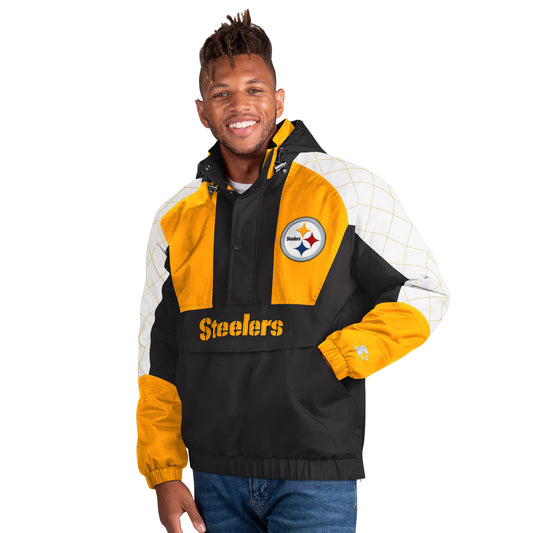 Pittsburgh Steelers Starter Body Check 1/2 Zip Pullover Men's Jacket
