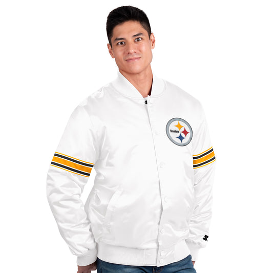 Pittsburgh Steelers Starter The Power Forward Full-Snap Jacket - White