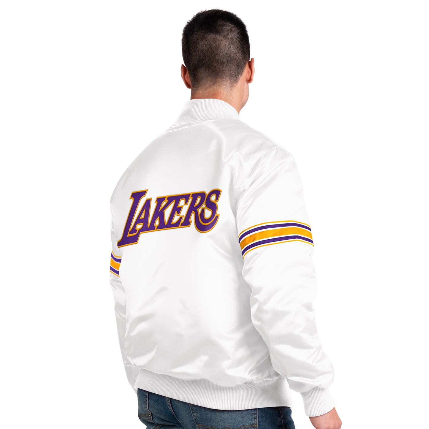 Los Angeles Lakers Starter The Power Forward Full-Snap Jacket - White