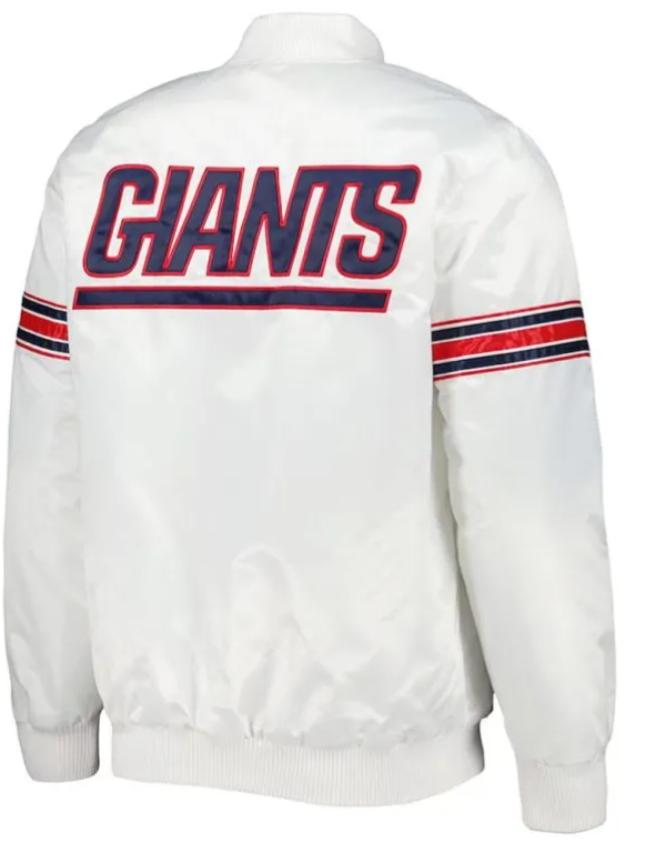 New York Giants Starter The Power Forward Full-Snap Jacket - White
