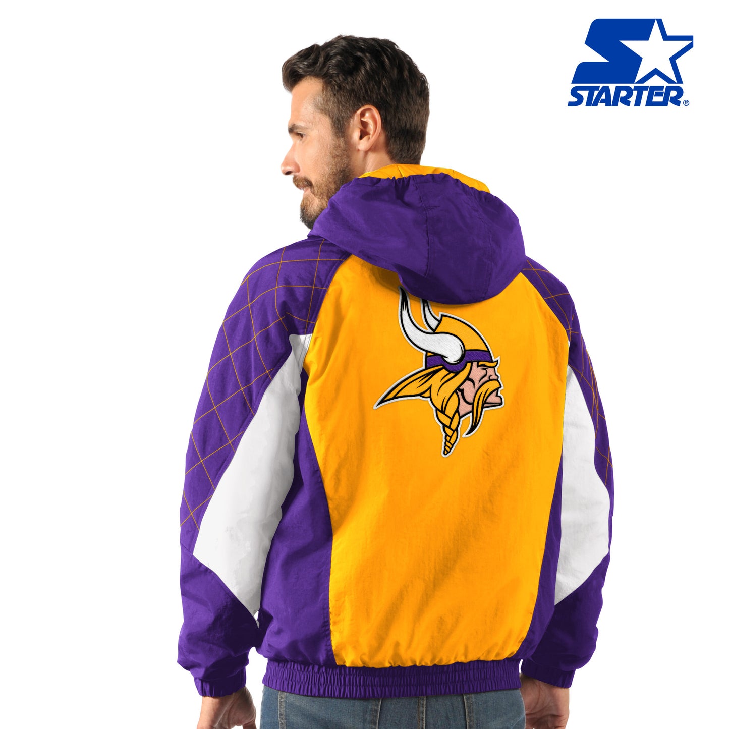 Minnesota Vikings Heavy Hitter Mens Jacket - Purple / Yellow