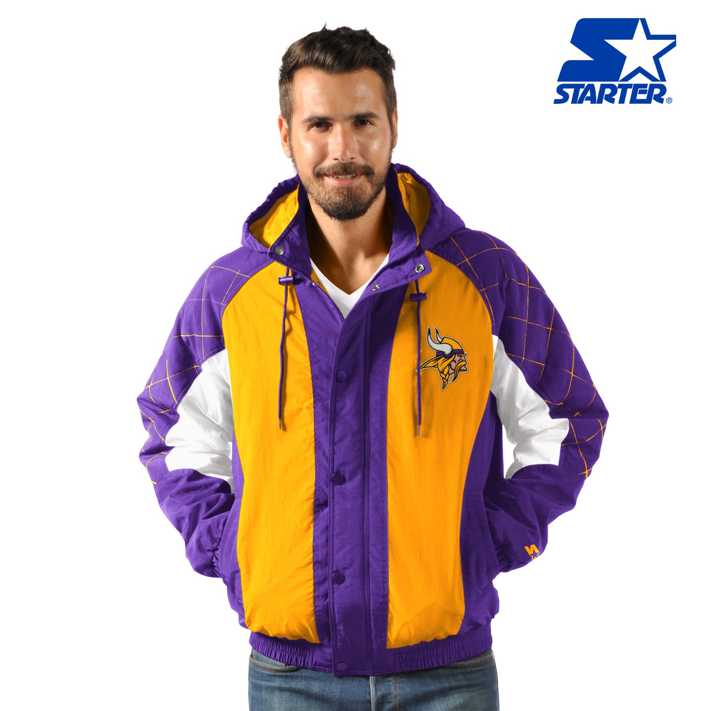Minnesota Vikings Heavy Hitter Mens Jacket - Purple / Yellow