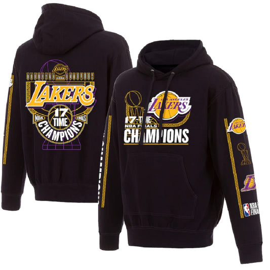 Los Angeles Lakers 17-Time NBA Finals Champions Pullover Hoodie - Black