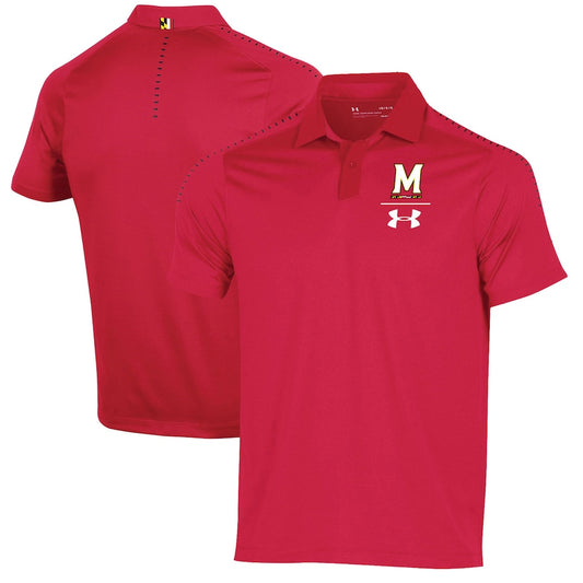 Maryland Terrapins Under Armour Coaches Sideline Performance Polo - Red