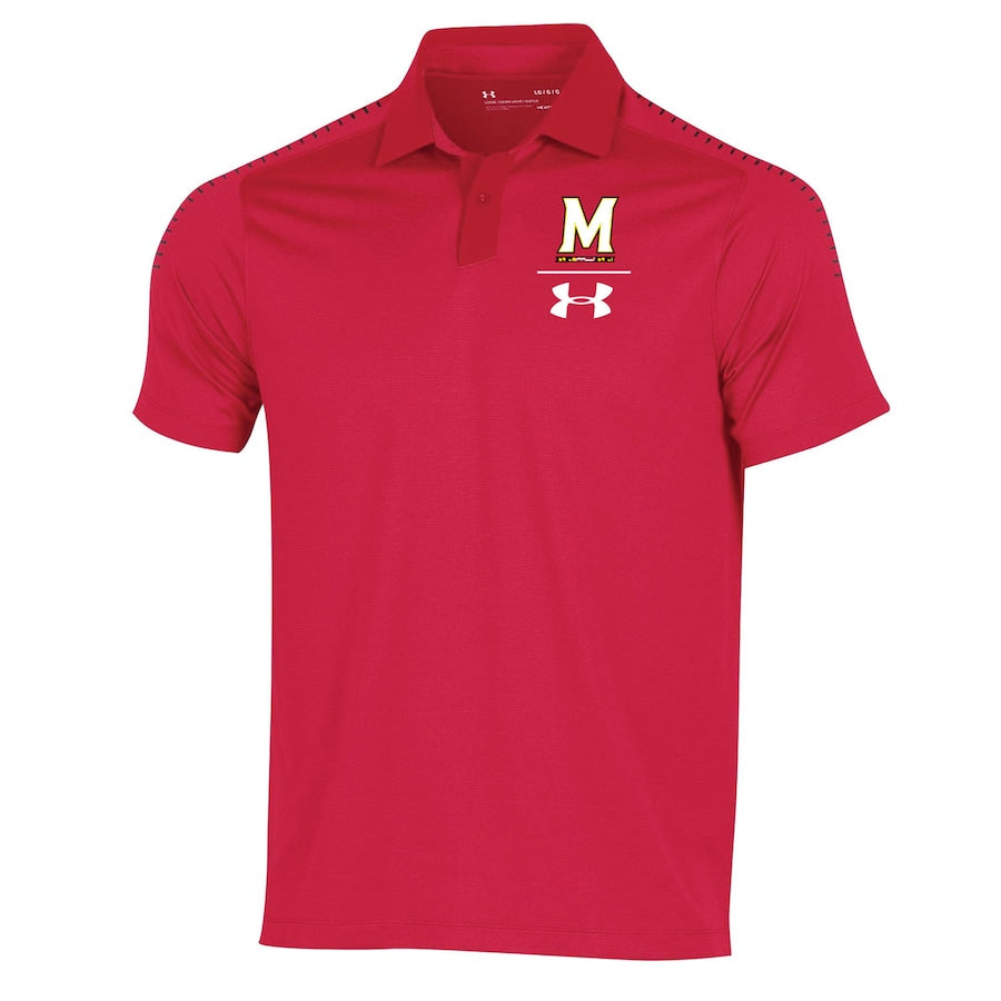 Maryland Terrapins Under Armour Coaches Sideline Performance Polo - Red