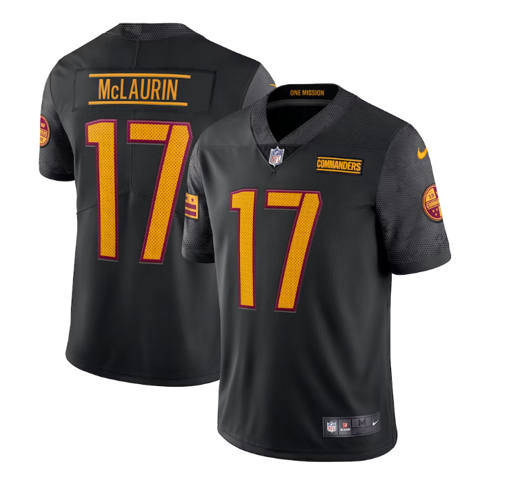 Washington Commanders # 17 Terry McLaurin Nike Alternate Vapor Limited Jersey - Black