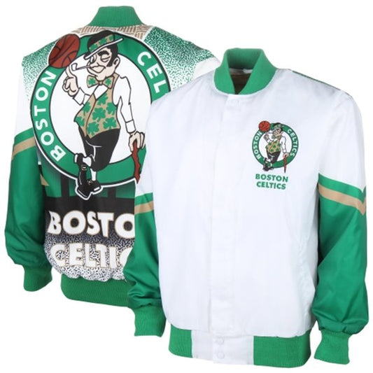 Boston Celtics Cityscape White Mens Jacket By-GIII