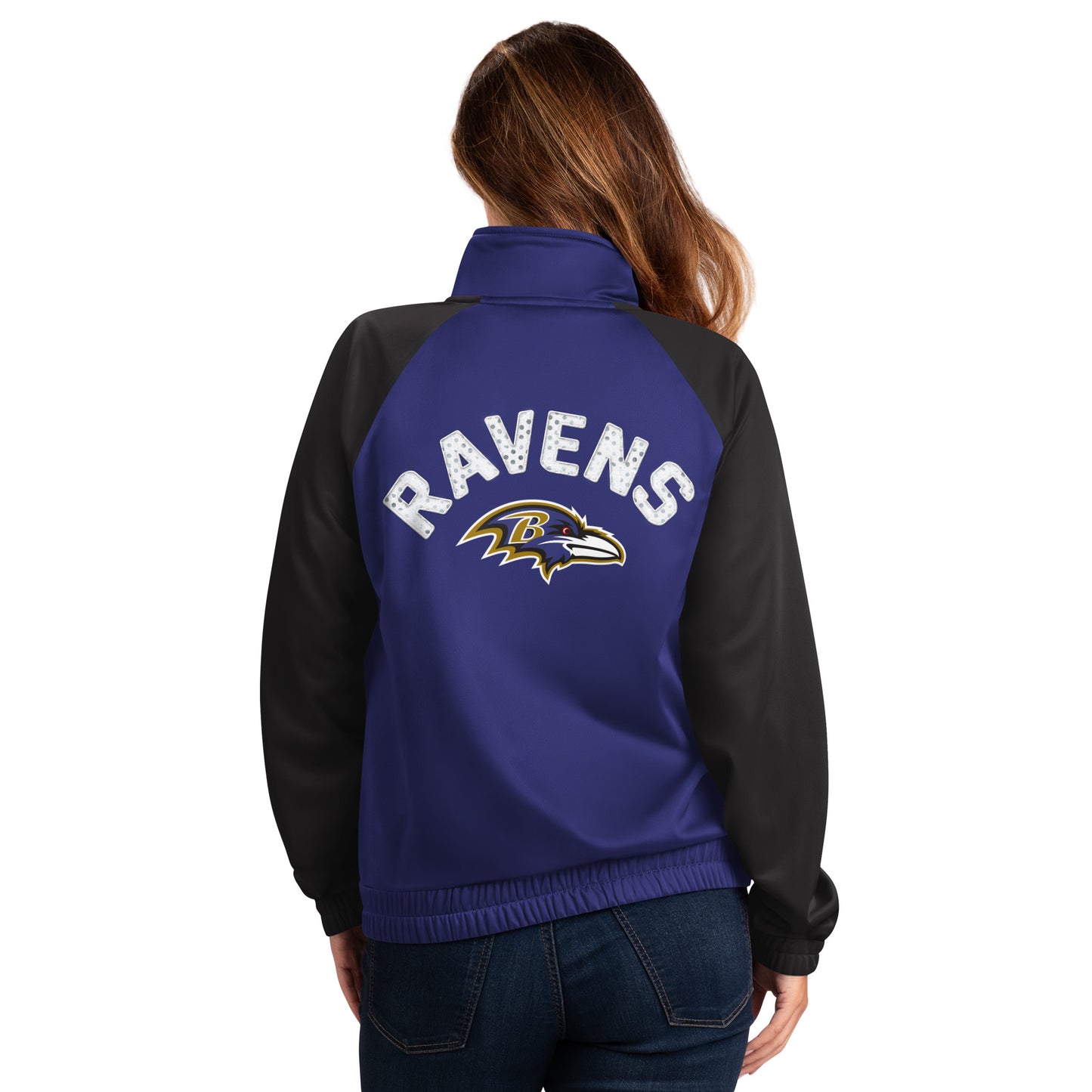 Baltimore Ravens Women's Confetti Full-Zip Track Jacket - Purple
