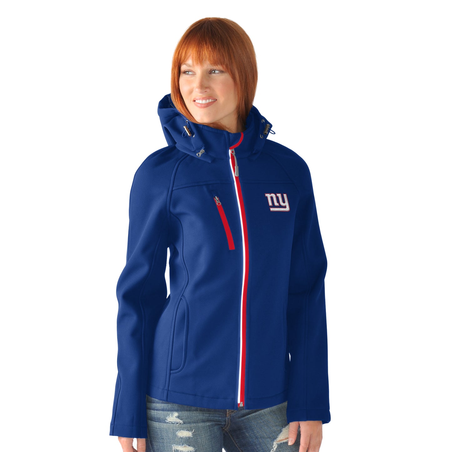 New York Giants Women's Fire Break Soft Shell Bonded Jacket by G-III - Royal