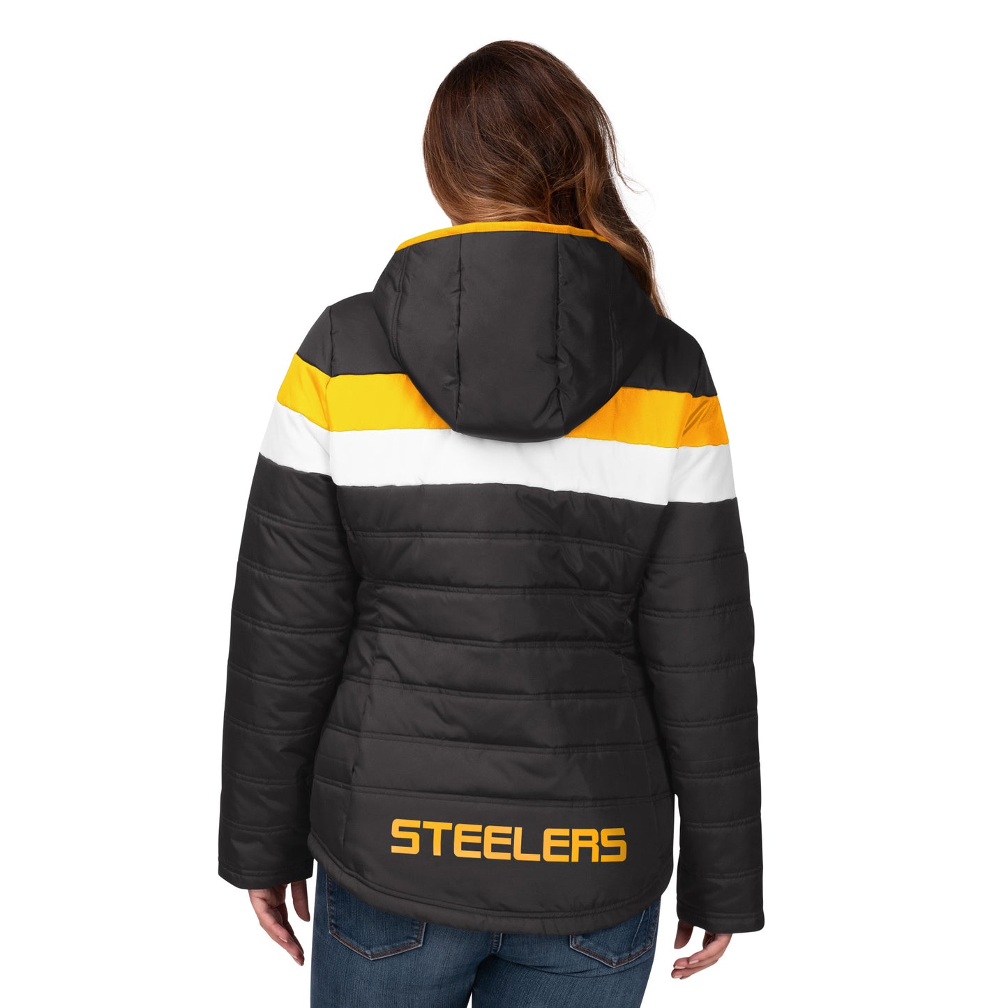 Pittsburgh Steelers G-III Women's Wild Card Parka Jacket - Black / Yellow