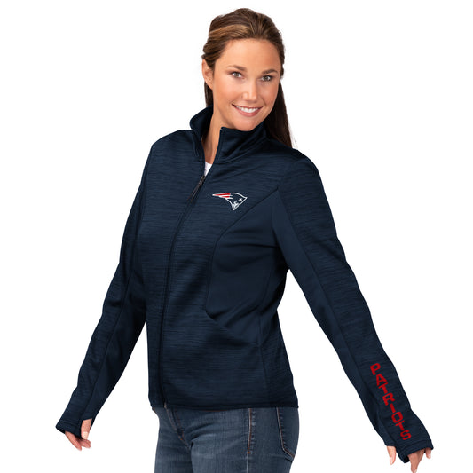 New England Patriots Woman's Blue Defense Space Dye Jacket by G-III