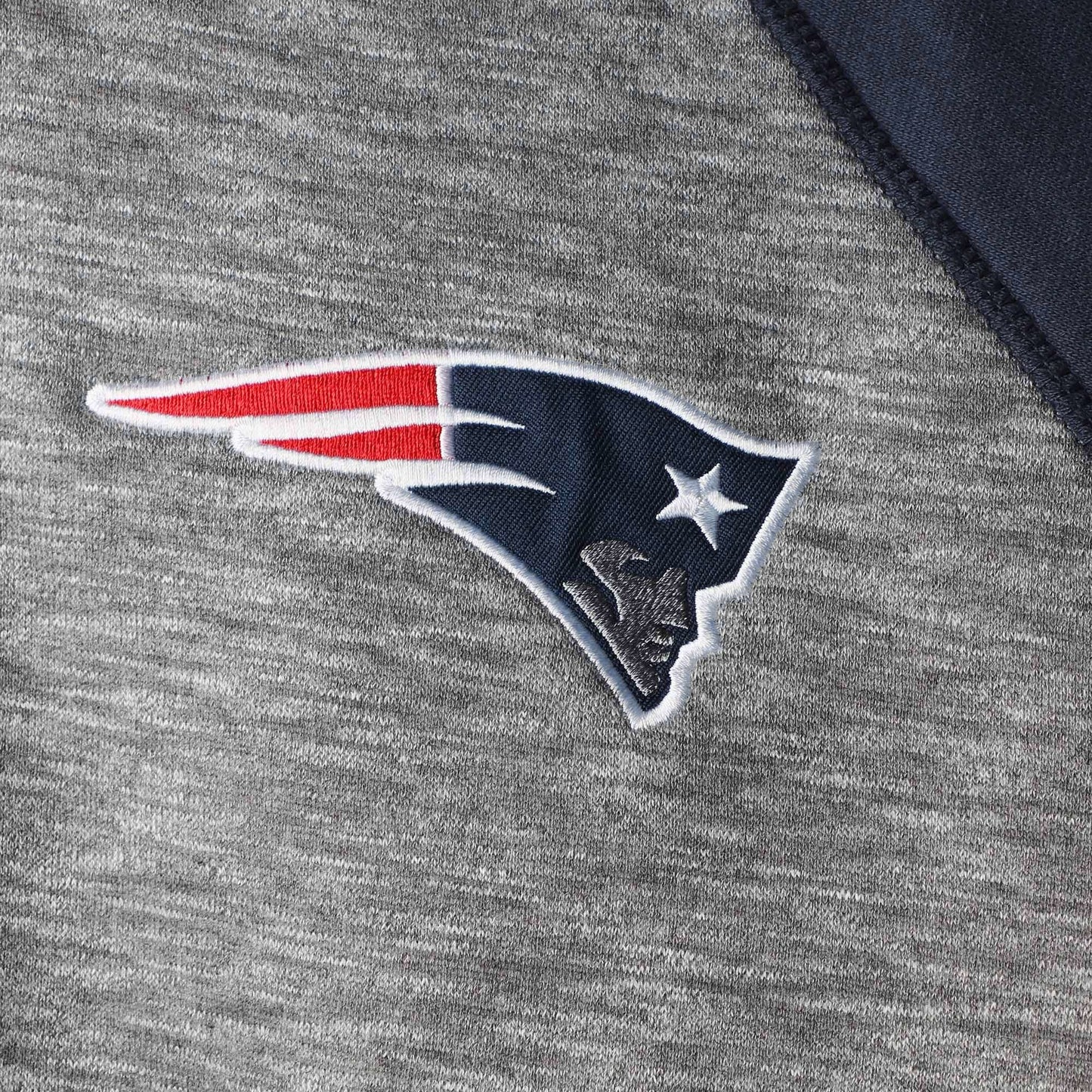 New England Patriots Heathered Gray/Blue Turning Point Hooded Jacket by G-III