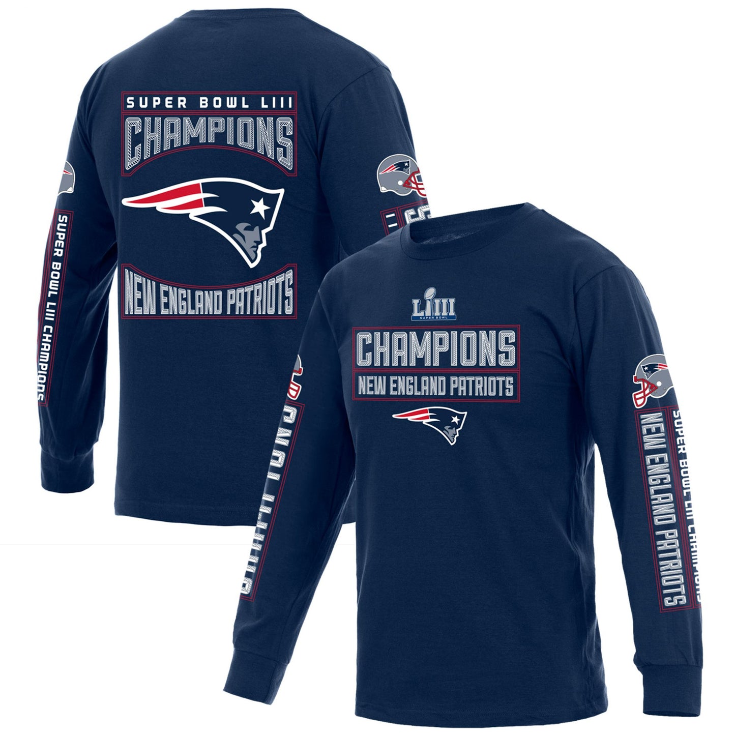 New England Patriots Super Bowl LIII Champions Long Sleeve T-Shirt