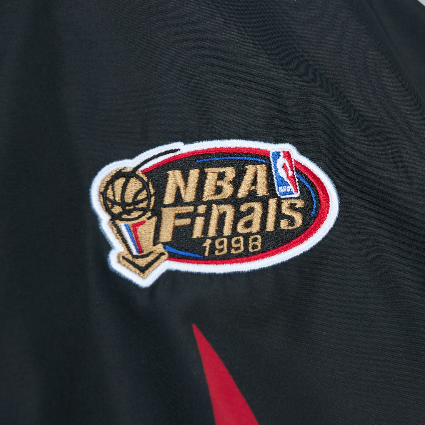 Chicago Bulls Mitchell & Ness Exploded Logo Warm Up Full Zip Jacket - Black