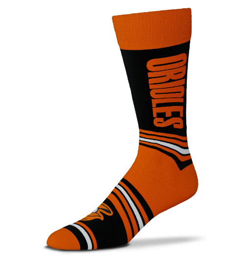 Baltimore Orioles For Bare Feet Go Team Socks OSFM