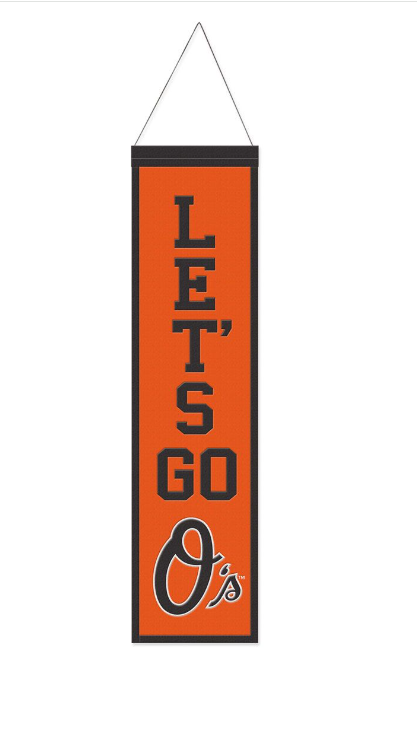 Baltimore Orioles Team Slogan 8 X 32 Wool Banner