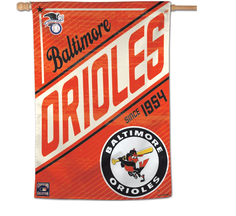 Baltimore Orioles Wincraft Coopertown Vertical Flag 28" X 40"