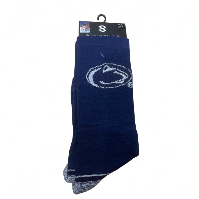 Penn State Strideline Nittany Lions Logo Crew Socks- Blue