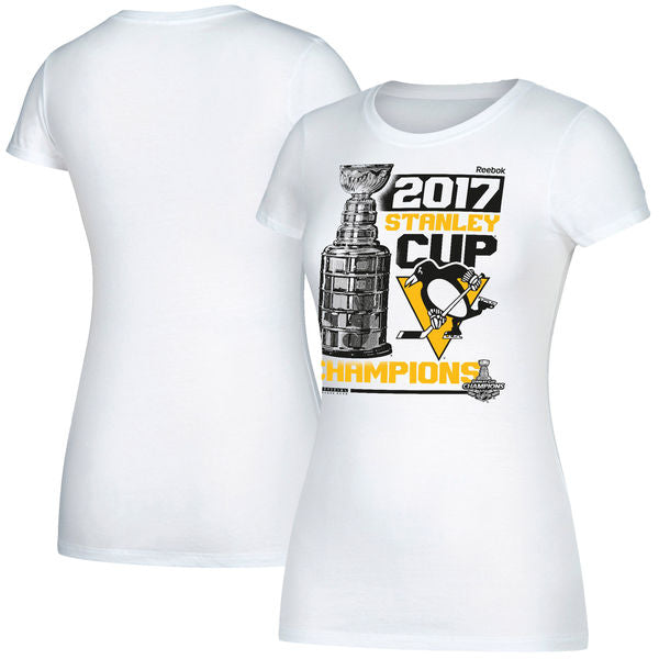 Pittsburgh Penguins Reebok Women's 2017 Stanley Cup Champions Locker Room Shirt