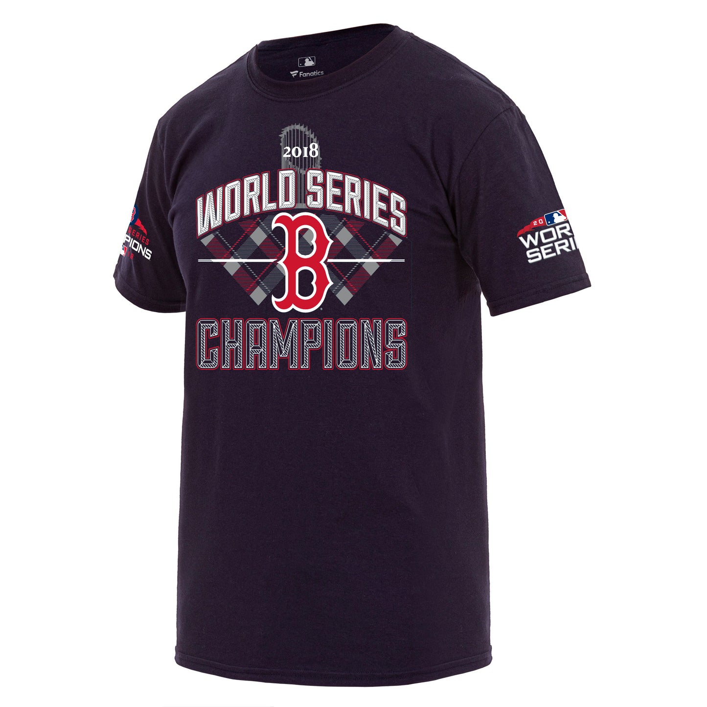 Boston Red Sox Blue 9 Time World Series Champions 2 Sided Tee Shirt