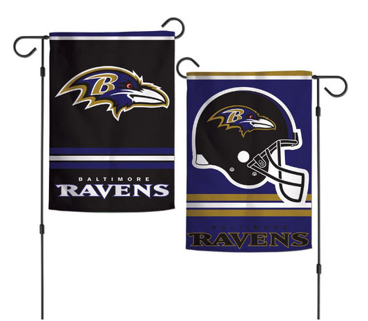 Baltimore Ravens Wincraft Classic 2 Sided Garden Flag  12.5" X 18