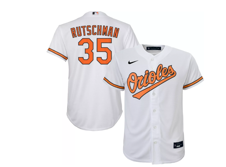 Baltimore Orioles Nike YOUTH Adley Rutschman #35 Home White Jersey