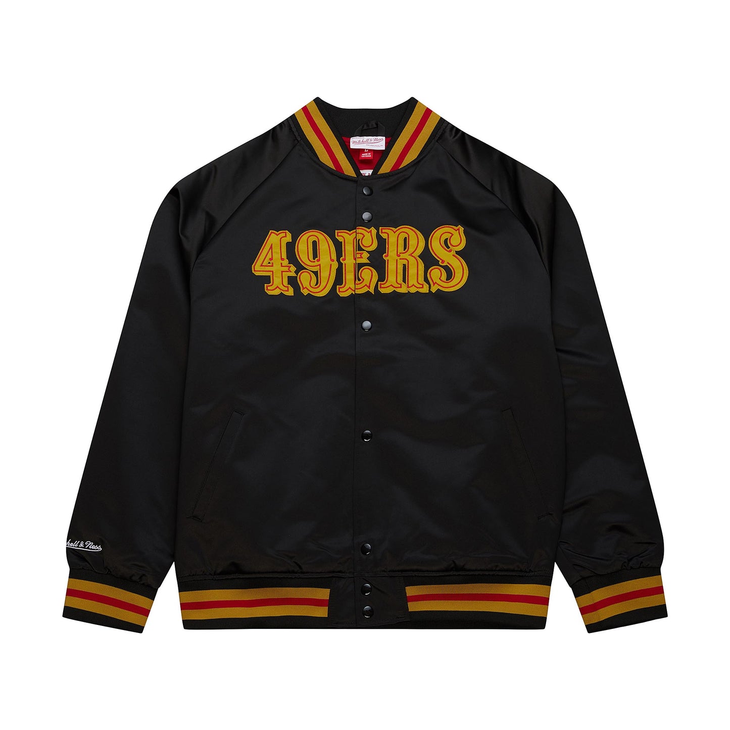 San Francsco 49ers Mitchell & Ness Light Weight Satin Jacket - Black