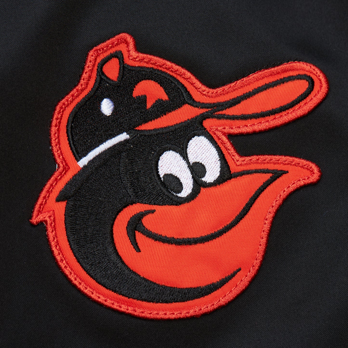 Baltimore Orioles Mitchell & Ness Black Satin Bomber Jacket