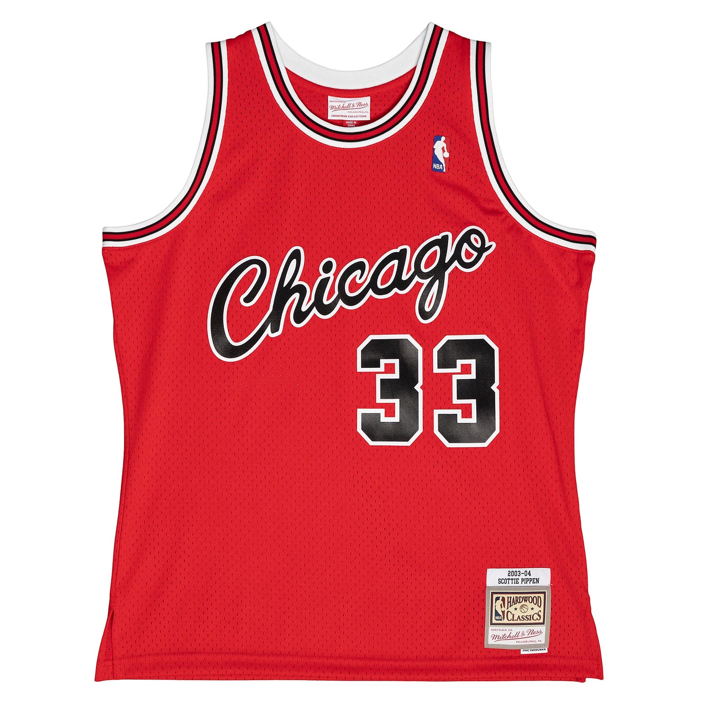 Chicago Bulls Mitchell & Ness #33 Scottie Pippen Red Alternate 2003-04 Hardwood Classics Swingman Jersey