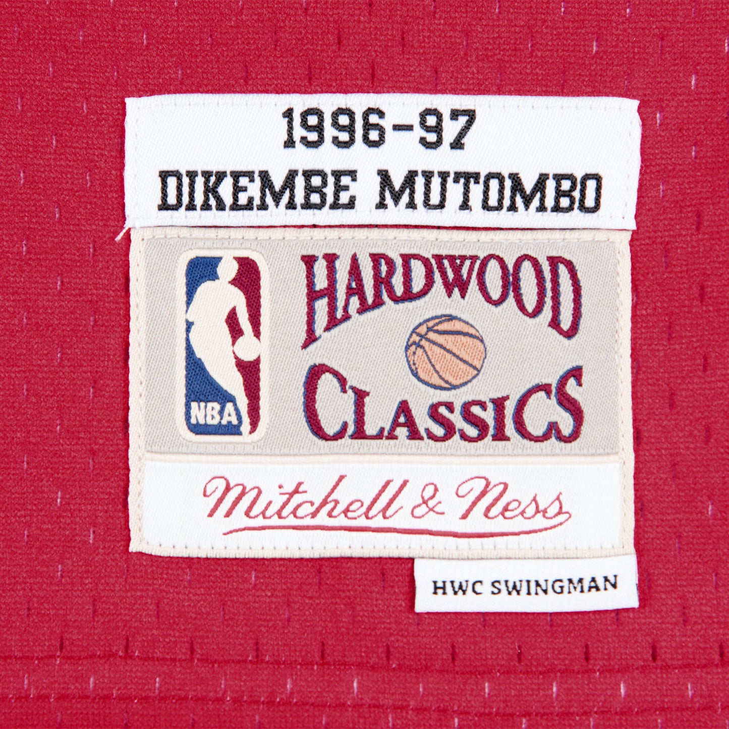 Atlanta Hawks Mitchell & Ness #55 Dikembe Mutombo Black 1996-97 Hardwood Classic Swingman Jersey