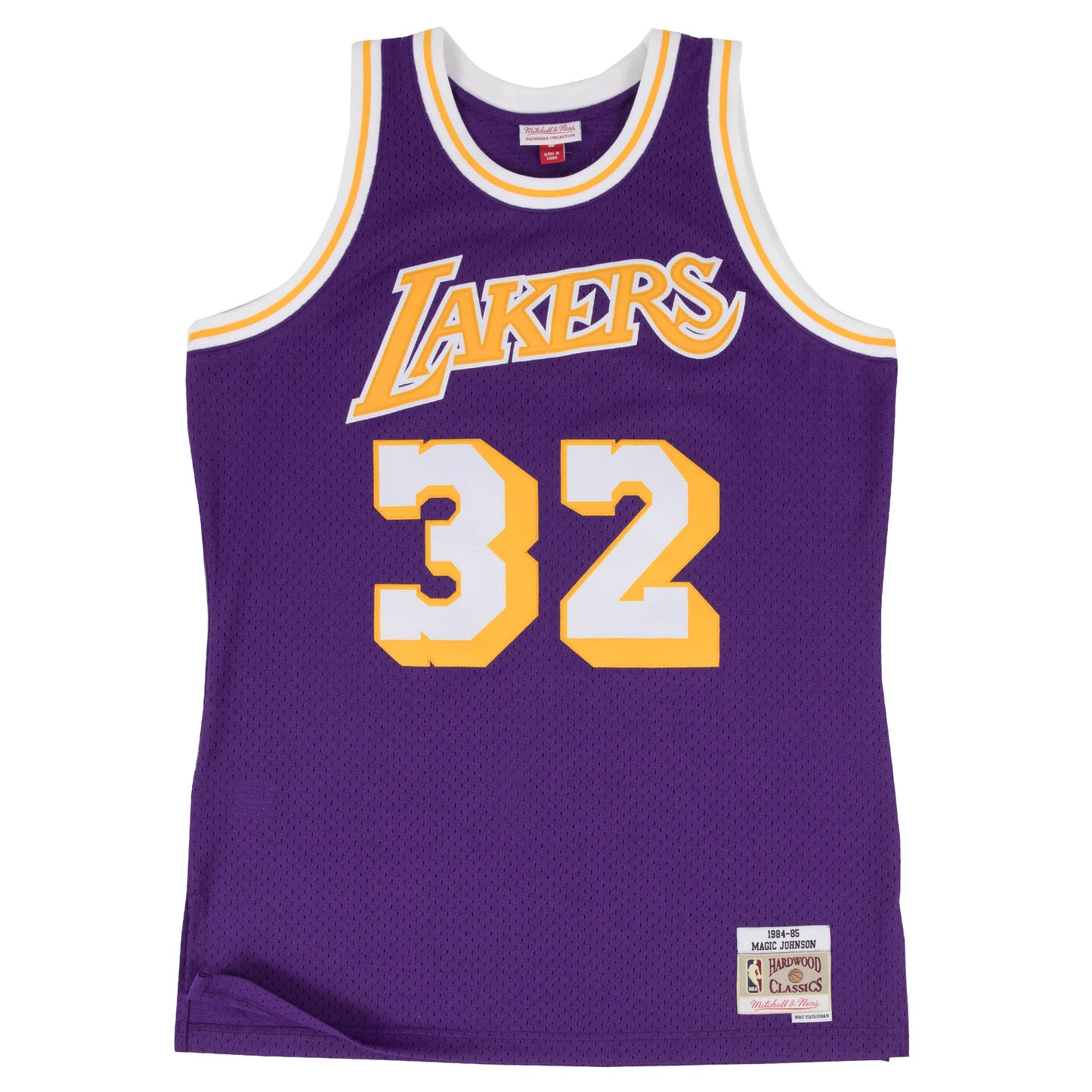 Los Angeles Lakers Mitchell & Ness #32 Magic Johnson 1984-85 Swingman Jersey - Purple