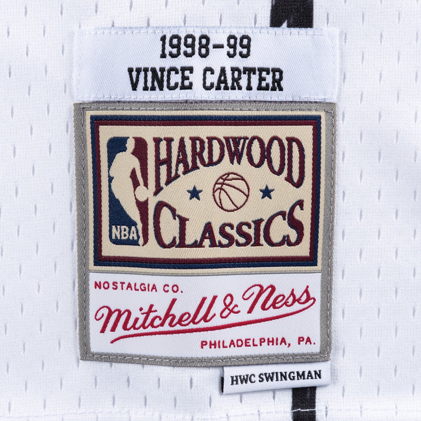 Toronto Raptors Mitchell & Ness # 15 Vince Carter White 1998-99 Hardwood Classic Swingman Jersey