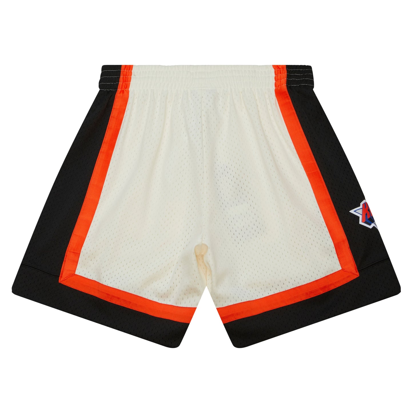 New York Knicks Mitchell & Ness Hardwood Classics Cream 1996 Logo Swingman Shorts