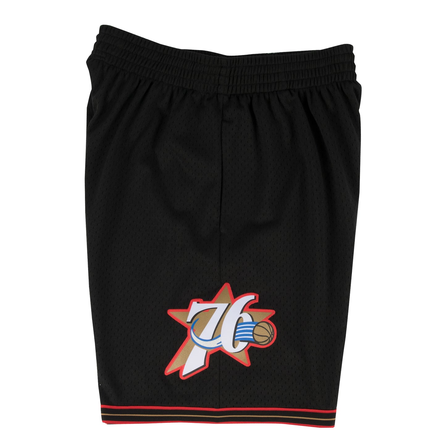 Philadelphia 76ers Mitchell & Ness Hardwood Classics Road 2000-01 Logo Swingman Shorts - Black
