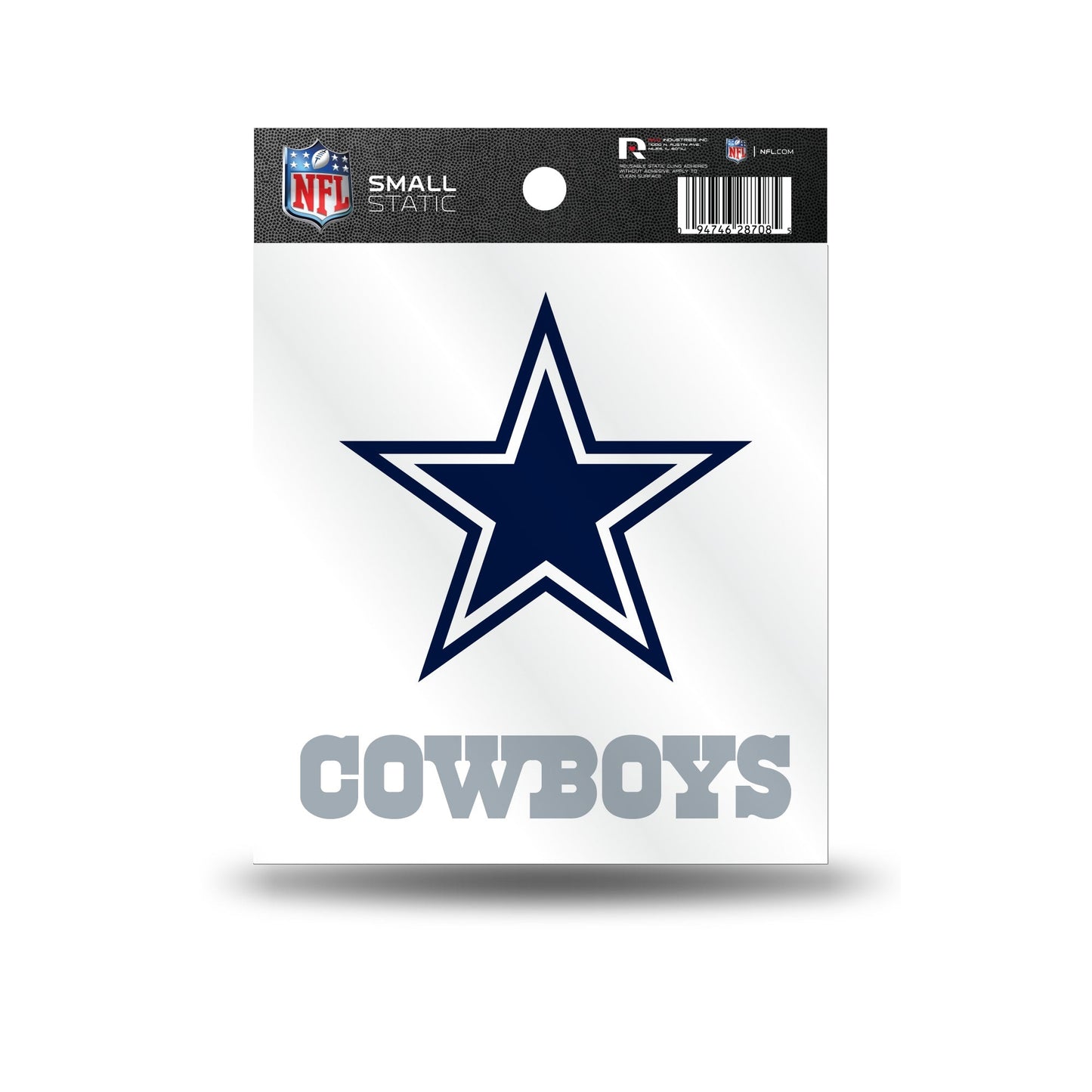 Dallas Cowboys Rico Static Cling Decal 3x4