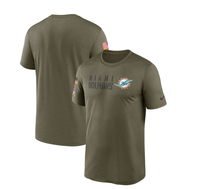 Miami Dolphins Salute to Service T-shirt- Green