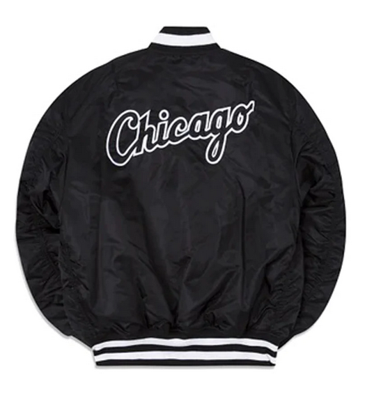 Chicago White Sox Alpha Industries MA-1 Reversible Bomber Jacket-Black/Camo