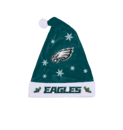 Philadelphia Eagle FOCO Embroidered Santa Hat