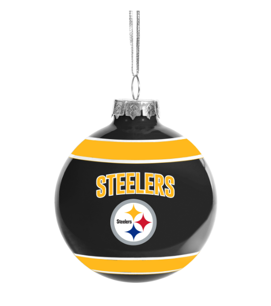 Pittsburgh Steelers FOCO Glass Ball Ornament