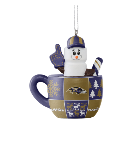 Baltimore Ravens FOCO Smore Mug Ornament