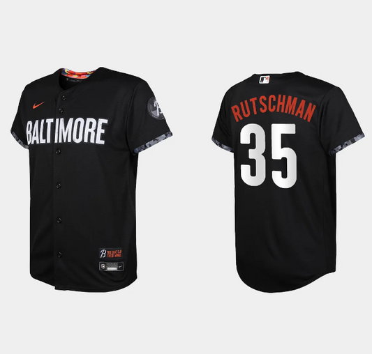 Baltimore Orioles Nike #35 Adley  Rutschman Youth City Connect Jersey