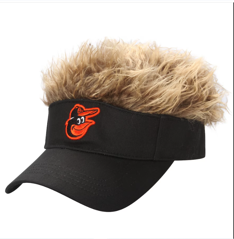 Baltimore Orioles Mohawk Flairhair Black Visor Cap