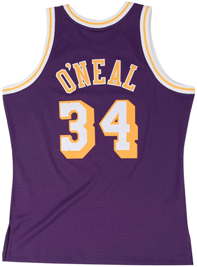 Los Angeles Lakers Mitchell & Ness #34 Shaquille O'Neal 1996-97 Swingman Jersey - Purple