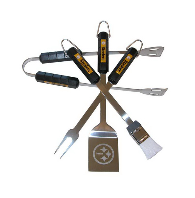 NFL Pittsburgh Steelers 4-Piece Grill Tool Set