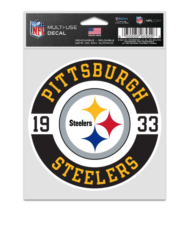 Pittsburgh Steelers Wincraft Patch 3.75" X 5" Decal