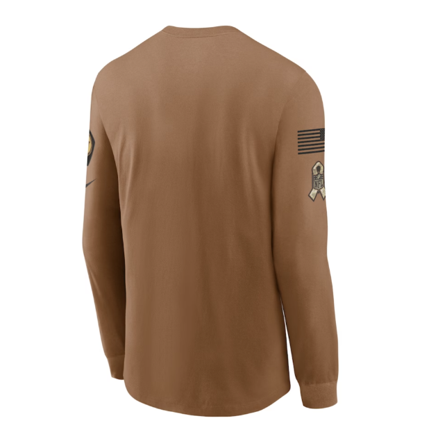 Pittsburgh Steelers Nike Salute to Service Long Sleeve Shirt- Tan