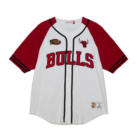 Chicago Bulls Mitchel & Ness Practice Day Button Men's Jersey - White