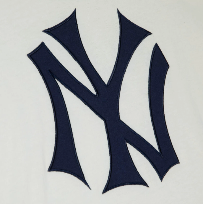 New York Yankees Mitchell & Ness Color Block T-Shirt - Cream